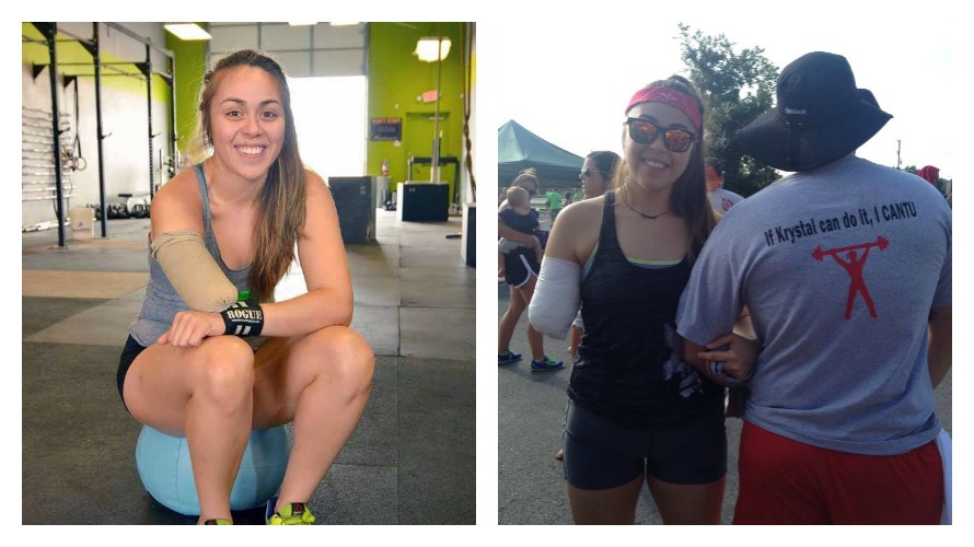 Krystal Cantu lost her arm in a car accident last summer but doesn't let that stop her from achieving her goals (photos courtesy of Krystal Cantu Facebook)