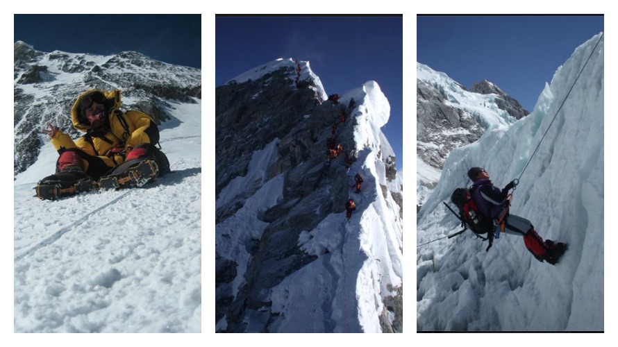 Climbing Everest (photo c/o SevenSummitsWomen Facebook)